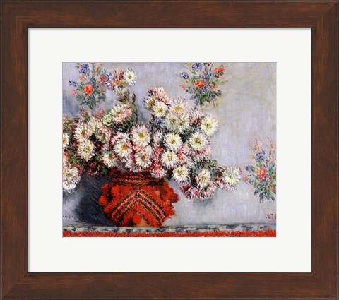 Framed Chrysanthemums, 1878 Print