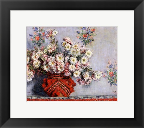 Framed Chrysanthemums, 1878 Print