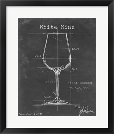 Framed Barware Blueprint IV Print