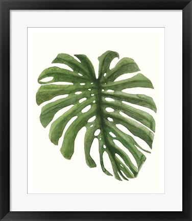 Framed Tropical Breeze Leaves I Print