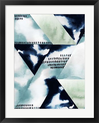 Framed Blue Billow II Print