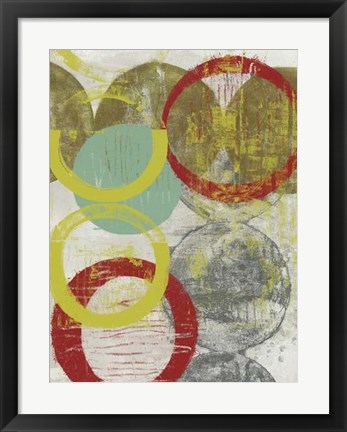 Framed Layers &amp; Circles II Print