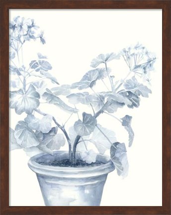 Framed Blue Geranium I Print