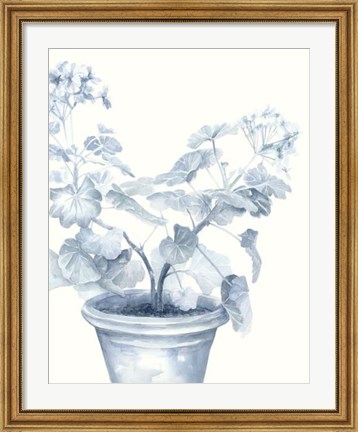 Framed Blue Geranium I Print