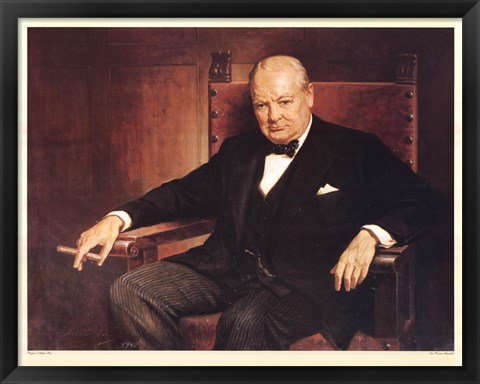 Framed Sir Winston Churchill Print