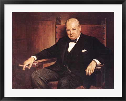 Framed Sir Winston Churchill Print