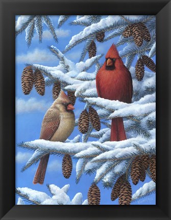 Framed Cardinals Print