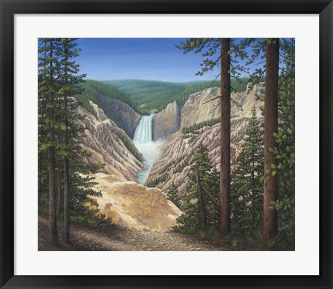 Framed Lower Falls - Yellowstone Print