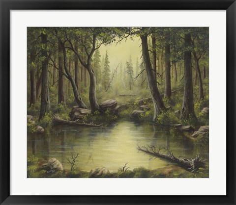 Framed Evening at the Creek Print