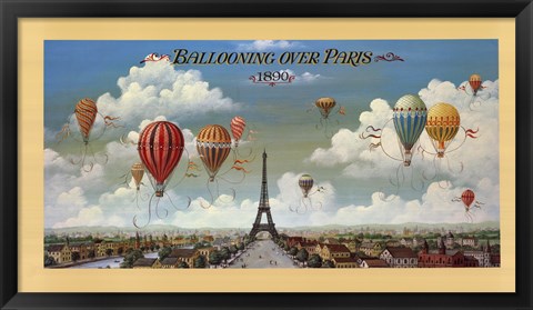 Framed Ballooning Over Paris Print