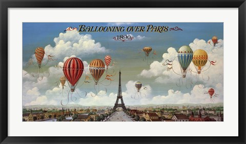 Framed Ballooning Over Paris Print