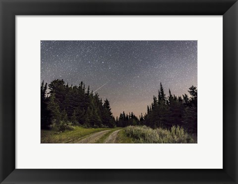 Framed Meteor and Big Dipper, Mount Kobau, Canada Print