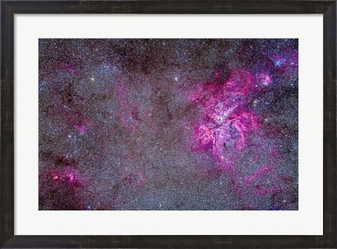 Framed Carina Nebula and Surrounding Clusters Print