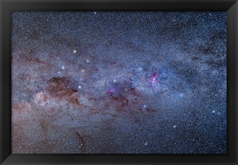 Framed Milky Way through Carina and Crux Print