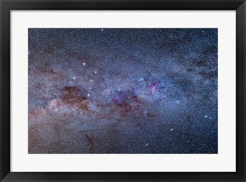 Framed Milky Way through Carina and Crux Print