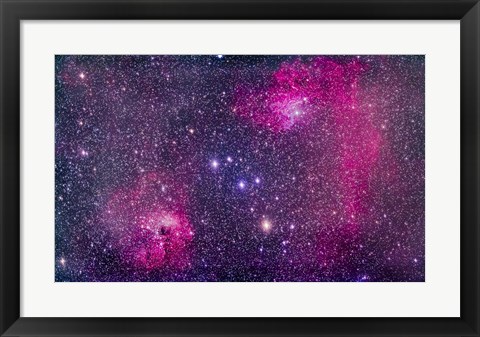 Framed Flaming Star Nebula in Auriga Print