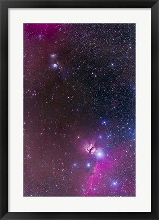 Framed Messier 78 &amp; Horsehead Nebula in Orion Print