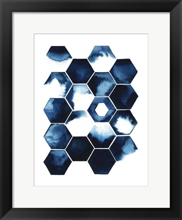 Framed Stormy Geometry I Print