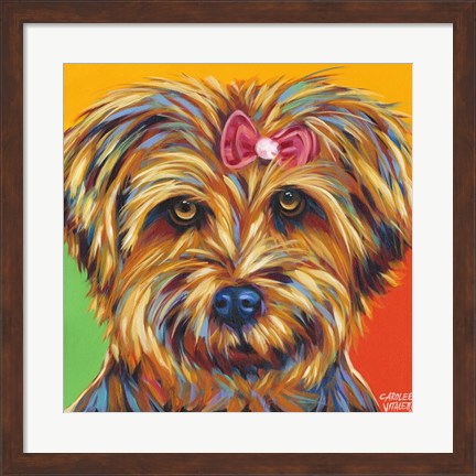 Framed Sweet Yorkie I Print