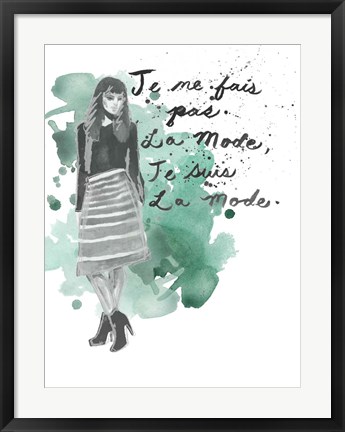 Framed Fashion Quotes I Print