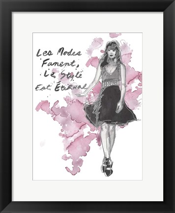 Framed Fashion Quotes II Print