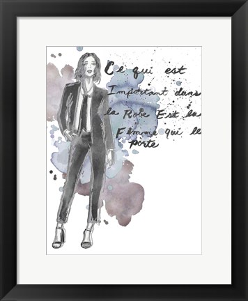 Framed Fashion Quotes III Print