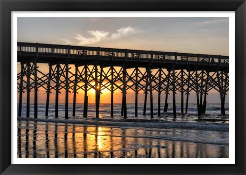 Framed Pier Reflections II Print