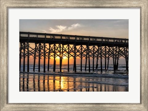 Framed Pier Reflections II Print