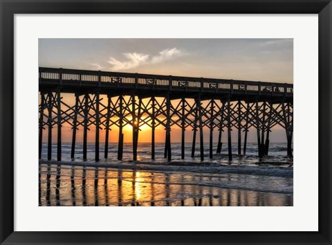 Framed Pier Reflections II Print