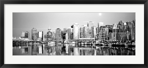 Framed Vancouver, British Columbia, Canada (black &amp; white) Print