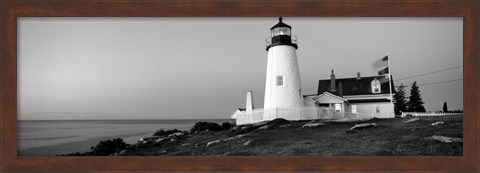 Framed Pemaquid Point Lighthouse built 1827, Bristol, Maine Print