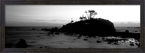 Framed Battery Point Lighthouse circa 1856, Crescent City, California Print