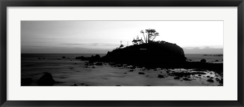 Framed Battery Point Lighthouse circa 1856, Crescent City, California Print