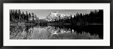 Framed Mt Shuksan and Picture Lake, North Cascades National Park, Washington State Print