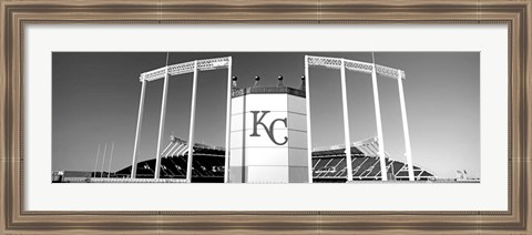 Framed Baseball stadium, Kauffman Stadium, Kansas City, Missouri Print