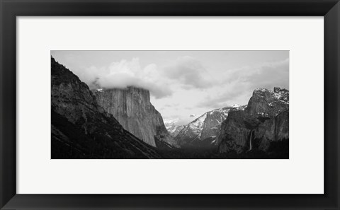 Framed Clouds over mountains, Yosemite National Park, California Print