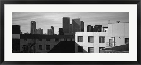 Framed Buildings in front of skyscrapers, Century City, City of Los Angeles, California Print