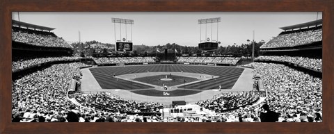 Framed Dodgers vs. Angels, Dodger Stadium, City of Los Angeles, California Print