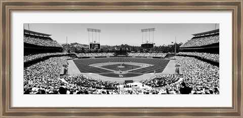 Framed Dodgers vs. Angels, Dodger Stadium, City of Los Angeles, California Print