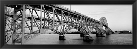 Framed South Grand Island Bridge, Niagara River, Grand Island, NY Print