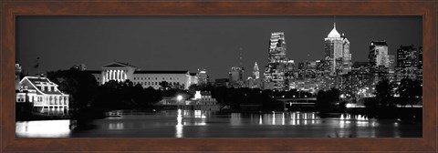 Framed Philadelphia, Pennsylvania (black &amp; white) Print