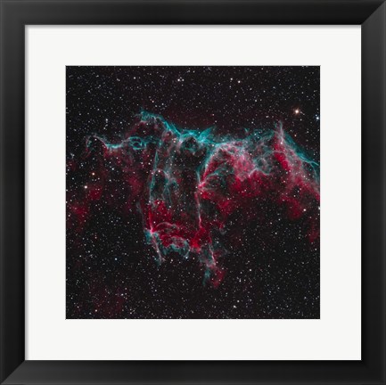 Framed NGC 6995, the Bat Nebula Print