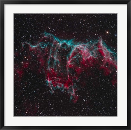 Framed NGC 6995, the Bat Nebula Print