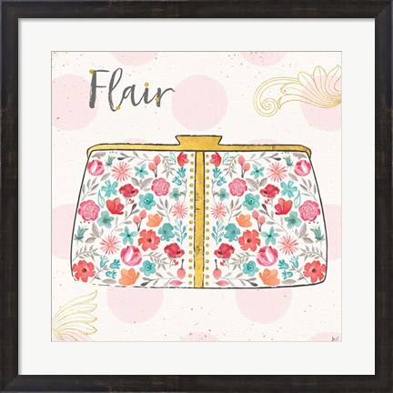 Framed Fashion Blooms I Print