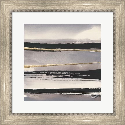 Framed Gilded Grey I Print