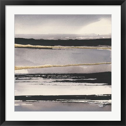 Framed Gilded Grey I Print