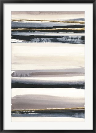 Framed Gilded Grey III Print