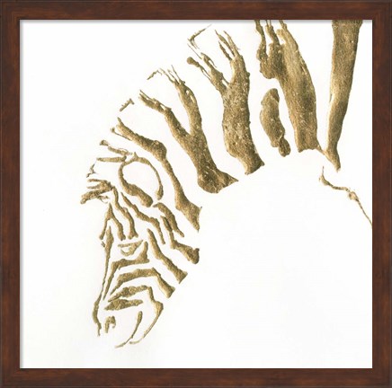 Framed Gilded Zebra Print