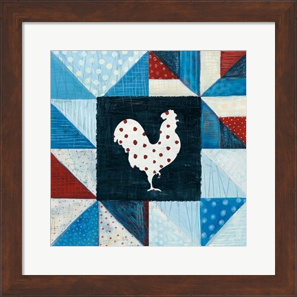 Framed Modern Americana Farm Quilt VII Print