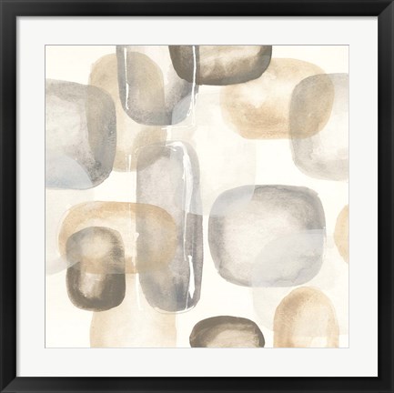 Framed Neutral Stones II Print